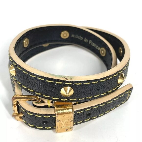 Auth LOUIS VUITTON M91844 Suhali Studs Bracelet - Double Tour accessories - Picture 1 of 10